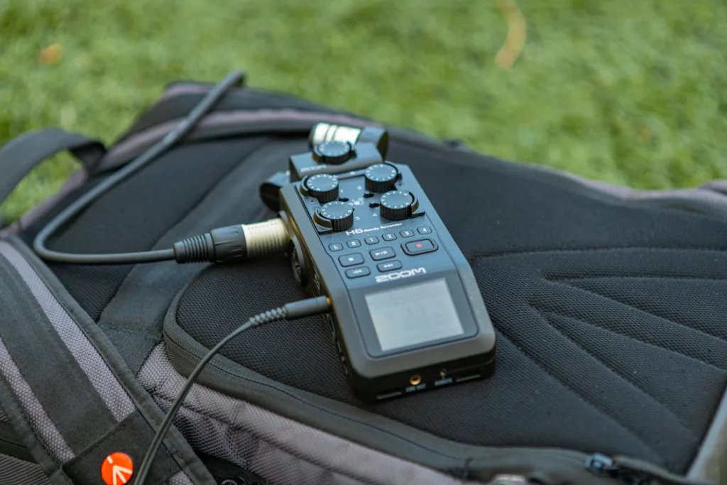 Zoom H6 portable recorder used for capturing hard techno live sets