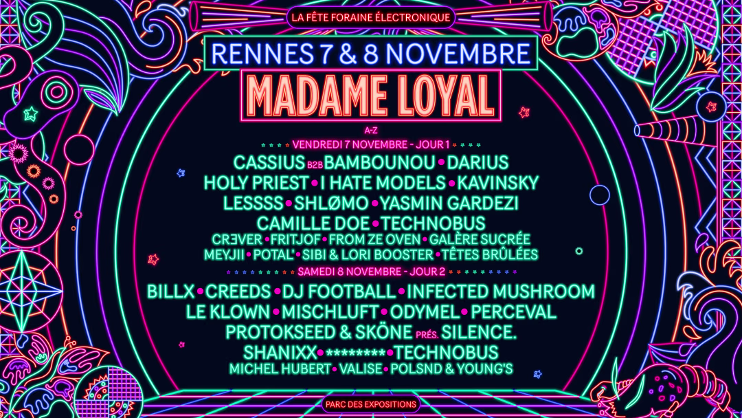 Europe’s Best Hard Techno Festivals in 2025 - 2026 36 MADAM LOYAL Rennes Festival november 2025