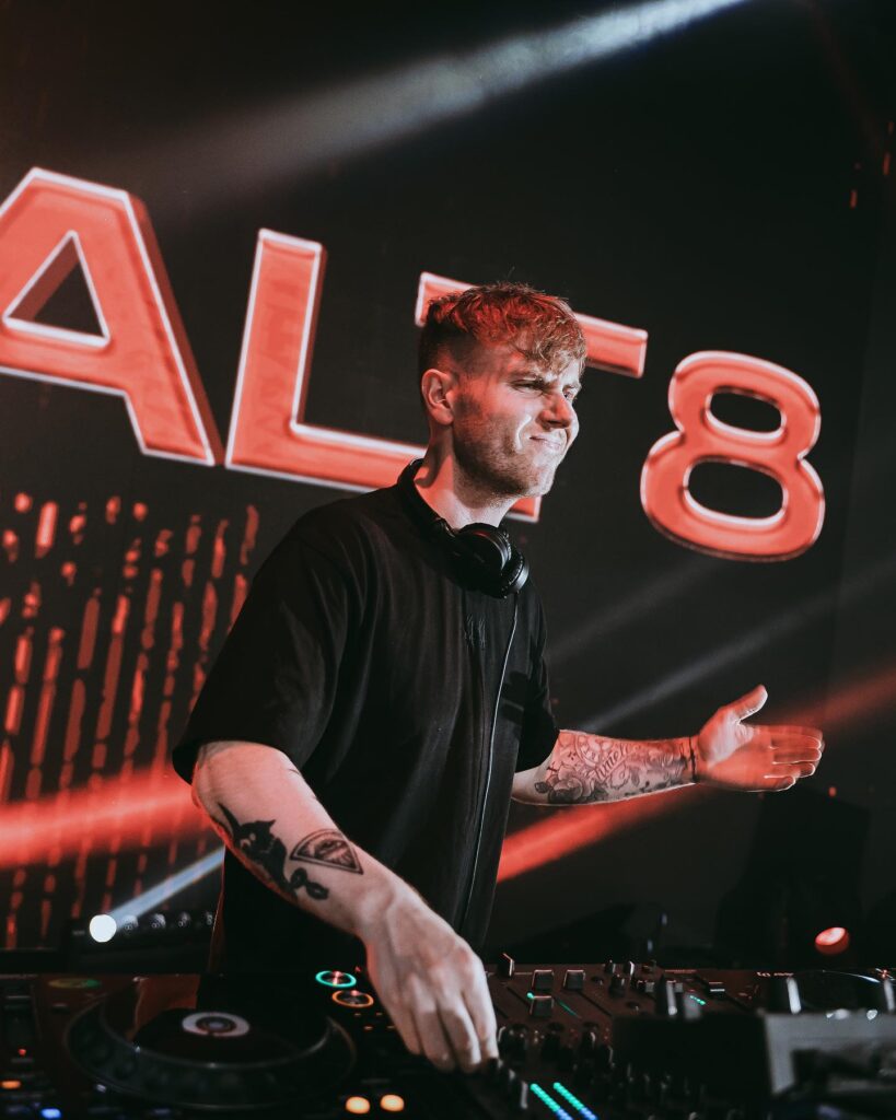 ALT8 profile 1 ALT8 performing — hard techno DJ/producer